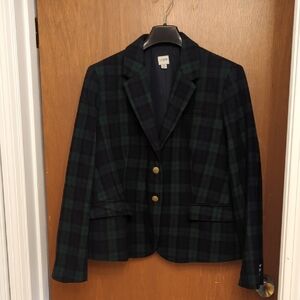 J. Crew Black Watch Plaid Blazer (Women's 20)